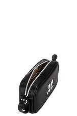 Courreges Ac Leather Baguette Bag in Black, view 5, click to view large image.