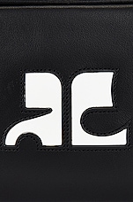 Courreges Ac Leather Baguette Bag in Black, view 7, click to view large image.