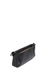 Courreges Sleek Naplack Leather Baguette Bag in Black, view 5, click to view large image.