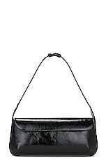 Courreges Sleek Naplack Leather Baguette Bag in Black, view 6, click to view large image.