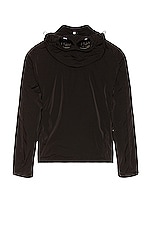 C.P. Company Chrome-R Goggle Overshirt in Black, view 3, click to view large image.