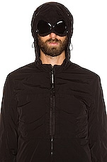 C.P. Company Chrome-R Goggle Overshirt in Black, view 7, click to view large image.