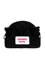 帽子 Loverboy CHUNKY EARS BEANIE SCARF Charles Jeffrey LOVERBOY Black Chunky Ears Beanie Scarf