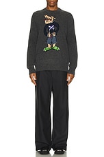 Charles Jeffrey LOVERBOY Scots Wolf Jumper in Grey Marl, view 4, click to view large image.