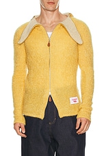 Charles Jeffrey LOVERBOY Mohair Banana Zip Jumper in Yellow | FWRD