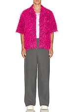 Charles Jeffrey LOVERBOY Shaggy Hawaiian Shirt in Pink, view 5, click to view large image.