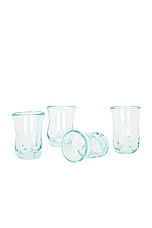 Completedworks Tiny Glasses Set Of 4 in Clear, view 3, click to view large image.