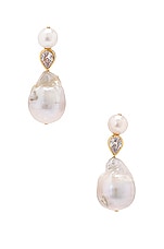 Completedworks CZ Stone Earrings in Gold, view 1, click to view large image.