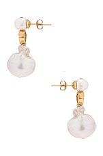 Completedworks CZ Stone Earrings in Gold, view 3, click to view large image.