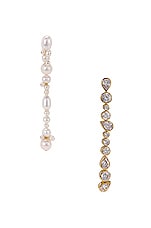 Completedworks CZ Stone Drop Earrings in  18k Gold Plate, view 1, click to view large image.