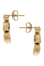 Completedworks Recycled Silver Stone Earrings in 18k Gold Plate, view 2, click to view large image.