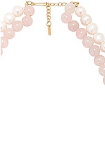 Completedworks Recycled Silver Rose Quartz Necklace in 18k Gold Plate & Rose Quartz, view 4, click to view large image.