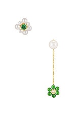 Completedworks Jade Bead Earrings in Recycled Silver, Jade, & 18k Gold Plate, view 1, click to view large image.