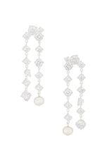 Completedworks Freshwater Pearl And CZ Earrings in Silver Plate, view 1, click to view large image.
