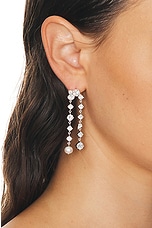 Completedworks Freshwater Pearl And CZ Earrings in Silver Plate, view 2, click to view large image.