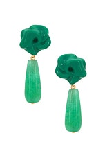 Completedworks Chalcedony Bead Earring in Green 18k Gold Plate, view 1, click to view large image.