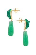 Completedworks Chalcedony Bead Earring in Green 18k Gold Plate, view 2, click to view large image.