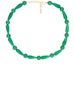 Completedworks Chalcedony Bead Necklace in Green 18k Gold Plate, view 1, click to view large image.