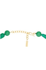 Completedworks Chalcedony Bead Necklace in Green 18k Gold Plate, view 3, click to view large image.