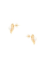 Completedworks 18k Gold Plated &amp; Freshwater Pearl Earring in 18k Gold Plate, view 2, click to view large image.