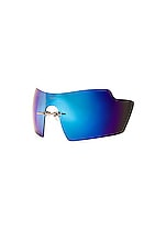 Coperni Clip On Sunglasses in Ice Blue, view 2, click to view large image.