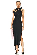 Coperni Cut Out Sleeveless Gown in Black, view 1, click to view large image.
