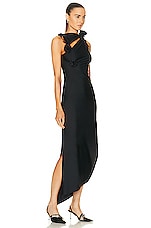 Coperni Cut Out Sleeveless Gown in Black, view 2, click to view large image.