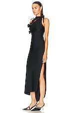 Coperni Cut Out Sleeveless Gown in Black, view 3, click to view large image.