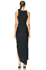 Coperni Cut Out Sleeveless Gown in Black, view 4, click to view large image.
