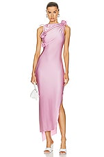 ワンピース COPERNI Woman Dress Pink COPJS120F5026 PINK BLUE Striped Long Polo Dress (COPJS120F5026-PINK-BLUE)