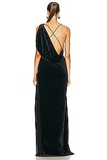 Coperni Open Back Panelled Gown in Black, view 4, click to view large image.