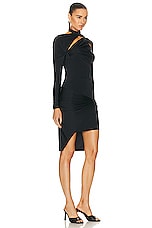 Coperni Asymetric Twisted Dress in Black, view 2, click to view large image.