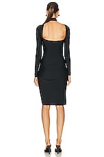 Coperni Asymetric Twisted Dress in Black, view 4, click to view large image.
