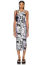 Coperni Tank Top Dress in Black & White, view 1, click to view large image.