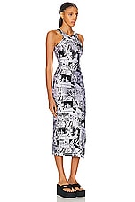 Coperni Tank Top Dress in Black & White, view 2, click to view large image.