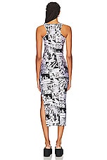Coperni Tank Top Dress in Black & White, view 4, click to view large image.