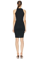 Coperni Gathered Jersey Sleeveless Dress in Black, view 3, click to view large image.