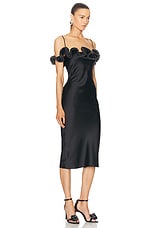 Coperni Ruffle Zip Dress in Black, view 2, click to view large image.