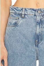 Coperni Bermuda Denim Shorts in Blue Washed, view 6, click to view large image.