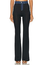 Coperni Second Skin Rib Pant in Black, view 1, click to view large image.