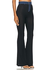 Coperni Second Skin Rib Pant in Black, view 2, click to view large image.