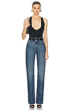 Coperni High Waisted Straight Leg in Blue, view 4, click to view large image.