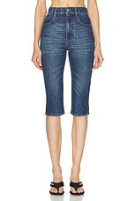 Coperni High Waisted Cropped Skinny in Blue, view 1, click to view large image.