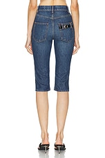 Coperni High Waisted Cropped Skinny in Blue, view 3, click to view large image.