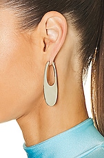Coperni Large Swipe Earrings in Silver, view 2, click to view large image.