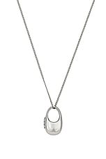 Coperni Locket Necklace in Silver, view 3, click to view large image.