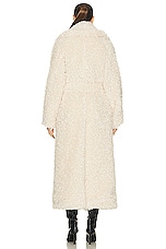 Coperni Belted Maxi Coat in Off White, view 3, click to view large image.