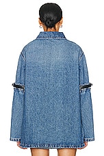 Coperni Open Elbow Jacket in Washed Blue, view 3, click to view large image.