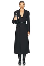 Coperni Long Coat in Black, view 4, click to view large image.