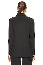 Coperni Twisted Cut Out Tailored Jacket in Black, view 3, click to view large image.